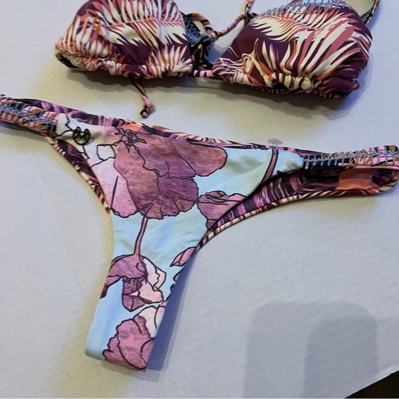 Maaji Reversible Bikini Pink and Black Women's Bikini NWOT - Picture 3 of 12